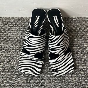 Never worn top shop low heal, animal print